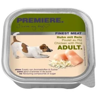 PREMIERE Finest Meat Nassfutter Hund, Adult, Huhn und Reis 40x150 g