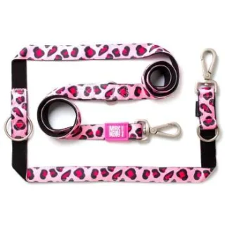 Max & Molly Multifunktionsleine-Leopard Pink L