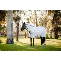 Horseware Ireland Amigo Summer Sheet Plus, Navy Check/Titanium Grey and Silver - 160 cm