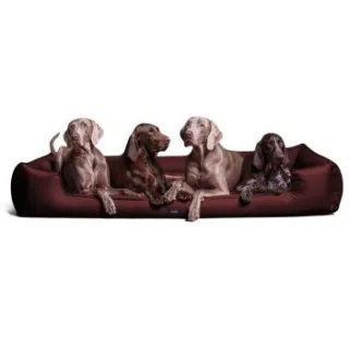 Tierlando GOOFY - Orthopädisches Hundebett aus Polyester inkl. Matratzenschoner bordeaux 1,6 m, 25 cm, 1,1 m