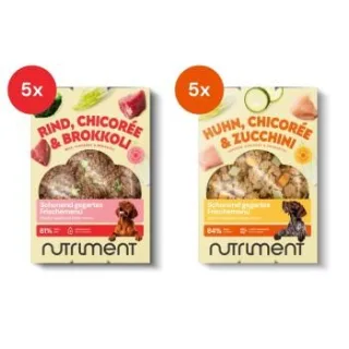 Nutriment Frischemenü Rind & Huhn 10x400g - Hundefutter Probierpaket