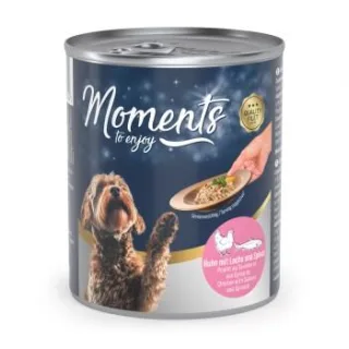 MOMENTS Nassfutter Hund, Adult, Huhn mit Lachs und Spinat 24x220 g