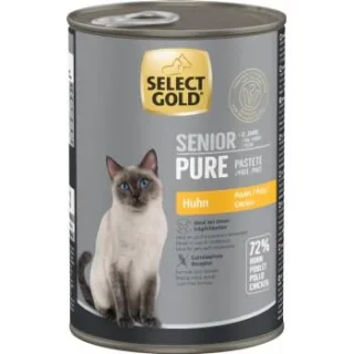 SELECT GOLD Nassfutter Katze Senior Acceptance Huhn 12x400 g