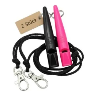 ACME 210.5 Doppelpack Hundepfeife mit Pfeifenband neon pink