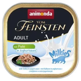 animonda Vom Feinsten Nassfutter Katze, Adult, Milkies 32x100g Pute