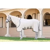 Horseware Ireland Rambo Hoody XL, Chalk / Hunter Green & Silver - 155 cm