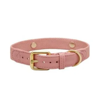 Barkalot Hundehalsband Veganes Leder pink XL