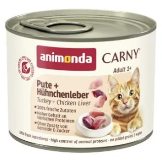 animonda Carny Nassfutter Katze Adult Pute und Hühnchenleber 24x200 g