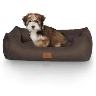 Knuffelwuff Hundebett Dreamline aus Velours braun S
