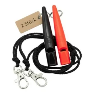 ACME 211.5 Doppelpack Hundepfeife mit Pfeifenband neon orange