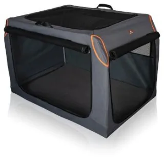 Knuffelwuff faltbare Hundebox Auto Transportbox Alverstone mit Aluminiumgestell für den Kofferraum XXL