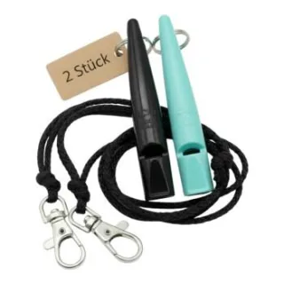 ACME 211.5 Doppelpack Hundepfeife mit Pfeifenband türkis