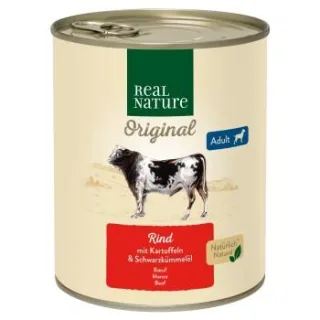 REAL NATURE Nassfutter Hund Adult Rind mit Kartoffel 6x800 g