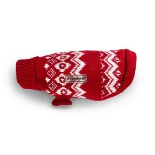 Wolters Strickpullover Norweger Mops & Co. Hundezubehör weiß/ rot 45 cm