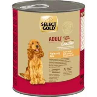 SELECT GOLD Sensitive Nassfutter Adult Huhn mit Reis 12x800 g
