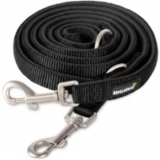 Rudelkönig Hundeleine - Führleine Bella schwarz 2,3 m, 2 cm