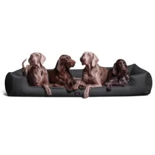 Tierlando GOOFY - Orthopädisches Hundebett aus Polyester inkl. Matratzenschoner schwarz/ graphit 1,6 m, 25 cm, 1,1 m