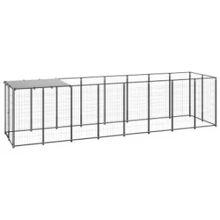 VidaXL Hundezwinger schwarz 4,4 m, 1,1 m, 1,1 m