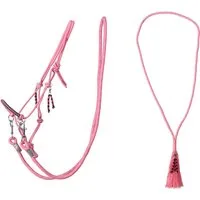 QHP Knotenhalfter kombi Liberty Flamingo-Pink - FULL