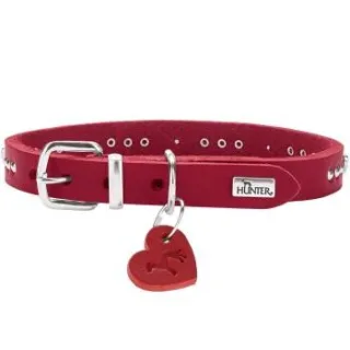 Dog Sport HUNTER Hundehalsband aalborg hearts rot XS