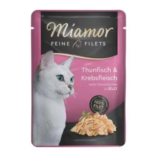Miamor Feine Filets in Jelly Thunfisch und Krebs 24x100 g