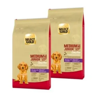 SELECT GOLD Sensitive Medium Junior Lamm mit Lachs und Kartoffel 2x12 kg