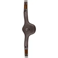 Waldhausen Ledersattelgurt mit Bauchlatz, braun - 120 cm