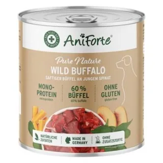 AniForte Nassfutter WildBuffalo Büffel mit Spinat 6x800 g
