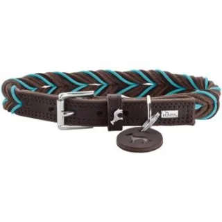 Hunter Halsband Solid Education Cord blau/ türkis/ braun 60 cm