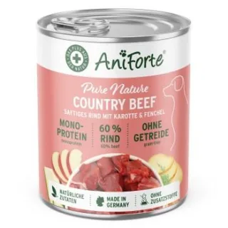 AniForte Nassfutter Rind mit Karotte 6x400 g