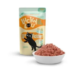 Lucky Lou Nassfutter Katze Adult Geflügel pur und Forelle 64x125 g