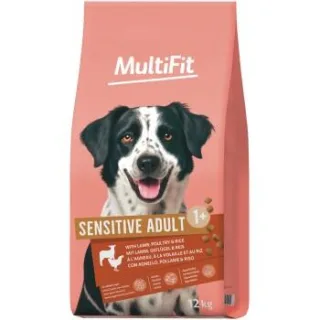 MultiFit Trockenfutter Hund Sensitive Adult mit Lamm, Geflügel & Reis 2x12 kg