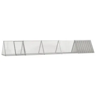 VidaXL Kaninchenkäfig Stahl Verzinkt Hasenstall Kaninchenstall 5,045 m, 80,5 cm, 71 cm