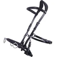 QHP Kappzaum Leder schwarz - COB