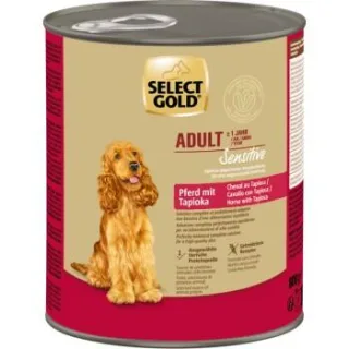 SELECT GOLD Sensitive Nassfutter Adult Pferd mit Tapioka 24x800 g