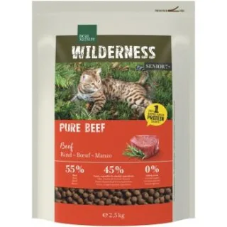 REAL NATURE Wilderness Trockenfutter Katze Senior Pure Beef 2x2,5 kg