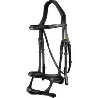 Dy'on Trense mit Doppelreithalfter, Warmblut D-Collection - Schwarz