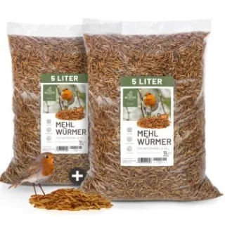 wildtier liebe Edel Mehlwürmer getrocknet 2 x 800g