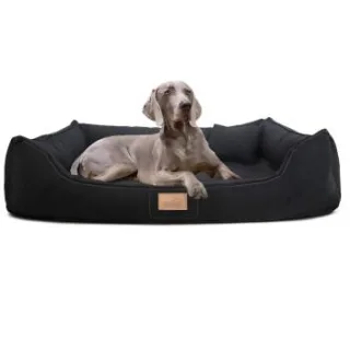 Tierlando MADDOX SOFT - Orthopädisches Hundebett schwarz 1,2 m, 25 cm, 85 cm