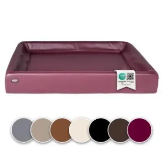 SABRO Hundebett KUDDE Kunstleder pink 70 cm, 85 cm