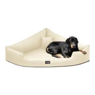 Tierlando TRIVIA - Orthopädisches Eckhundebett creme 80 cm, 25 cm, 80 cm