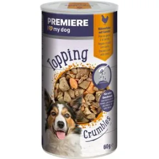 PREMIERE Topping Crumbles Hühnerleber mit Karotte 6x60 g