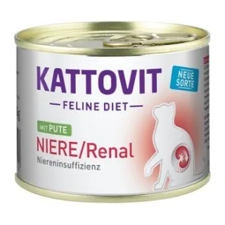KATTOVIT Feline Diet Nassfutter Katze Niere/Renal Adult Pute 48x185 g