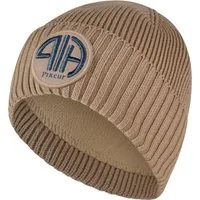 PIKEUR Mütze runder Patch - Mokkacreme