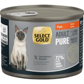 SELECT GOLD Pure Adult Paté Pute 24x200 g