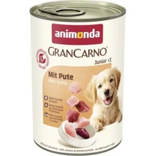 animonda GranCarno Original Nassfutter Hund Junior, Pute 24x400 g