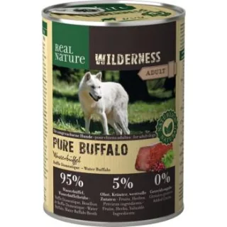 REAL NATURE WILDERNESS Nassfutter Hund, Adult, Pure Bufallo, Wasserbüffel 24x400 g