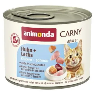 animonda Carny Nassfutter Katze Adult Huhn und Lachs 24x200 g