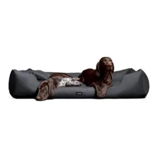 Tierlando MORITZ KOMFORT Hundebett Hundesofa M - XXXL 90 110 130 160 185 cm schwarz/ graphit 1,3 m, 25 cm, 1 m