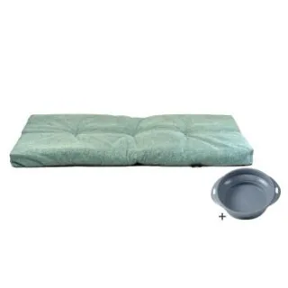 Rohrschneider ® Hundebett mit Anti-Rutsch-Boden, strapazierfähiges Kissen für Hunde und Katzen, B120 x T75 x H7 cm, inkl. Gratis-Wassernapf